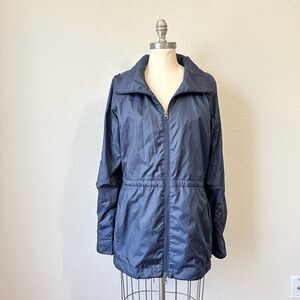 COLUMBIA Womens Sustina Springs Long Lined Windbreaker in Dark Nocturnal